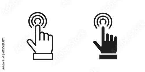 Finger control icon. vector flat and line symbols. Vector Graphics.