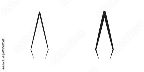 Eyebrow tweezers icon. vector flat and line symbols. Vector Graphics.