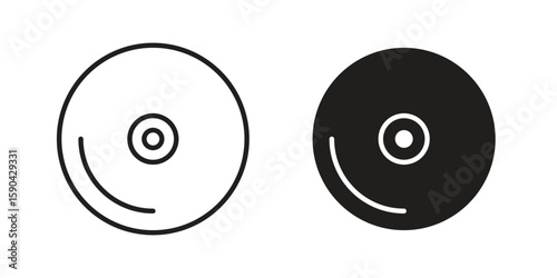 DVD icon. vector flat and line symbols. Vector Graphics.