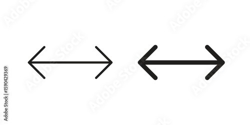 Double arrow icon. vector flat and line symbols. Vector Graphics.