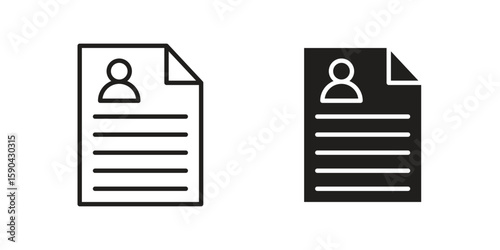 Curriculum icon. vector flat and line symbols. Vector Graphics.