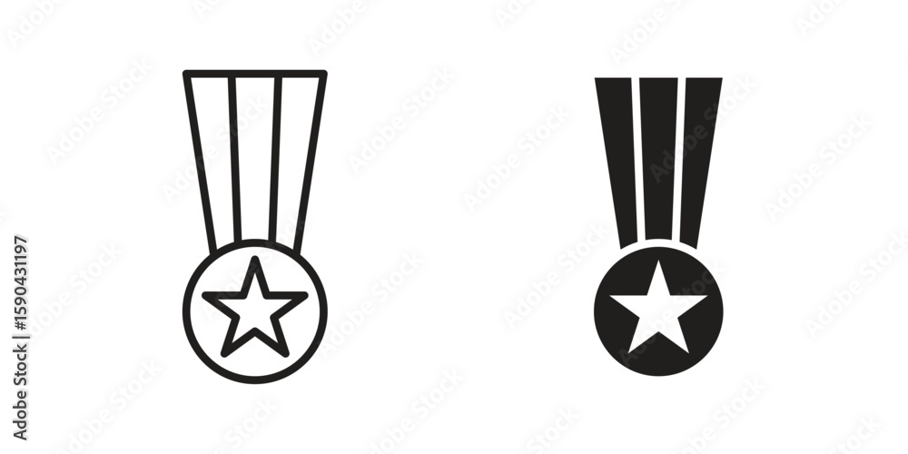 Condecoration icon. vector flat and line symbols. Vector Graphics.