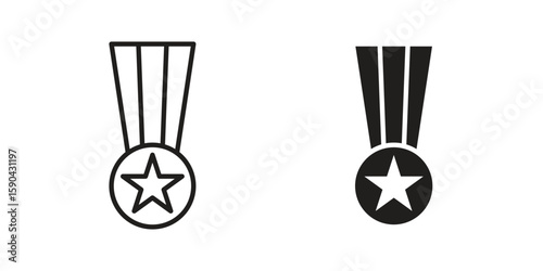 Condecoration icon. vector flat and line symbols. Vector Graphics.