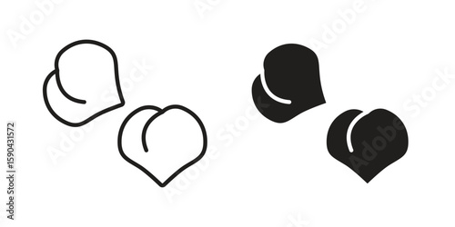 Chickpeas hummus icon. vector flat and line symbols. Vector Graphics.