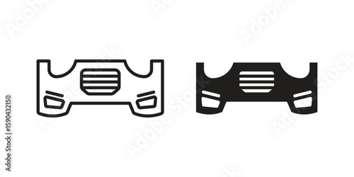 Car bumper icon. vector flat and line symbols. Vector Graphics.