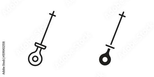 Car dipstick icon. vector flat and line symbols. Vector Graphics.