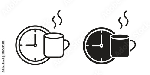 Break icon. vector flat and line symbols. Vector Graphics.