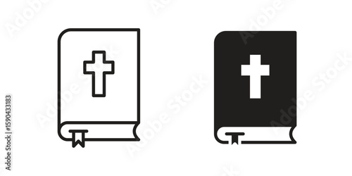 Bible icon. vector flat and line symbols. Vector Graphics.
