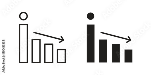 Attrition icon. vector flat and line symbols. Vector Graphics.