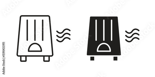Air purifier icon. vector flat and line symbols. Vector Graphics.