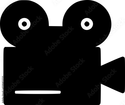 films glyph flat vector icon
