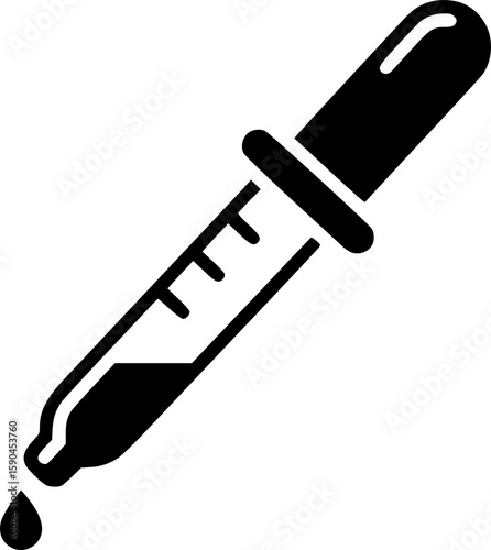 pipette glyph flat vector icon
