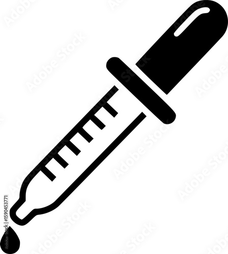 pipette glyph flat vector icon
