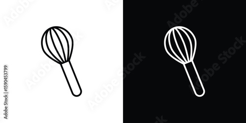 Whisk icon. Editable stroke. Icon for web.