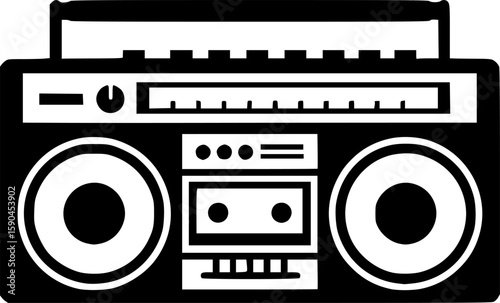 boombox icon flat vector icon
