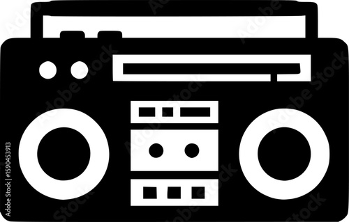 boombox icon flat vector icon
