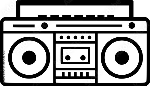 boombox icon flat vector icon
