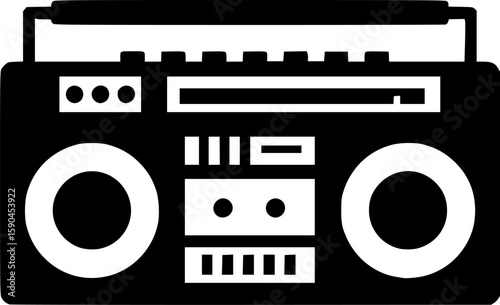 boombox icon flat vector icon
