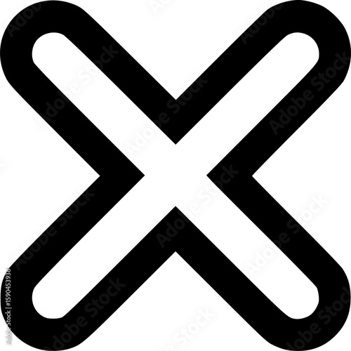 x glyph vector flat icon
