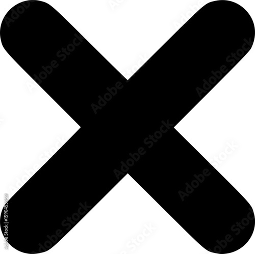 x glyph vector flat icon
