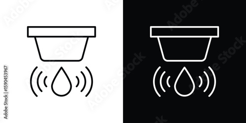 Water sensor icon. Editable stroke. Icon for web.