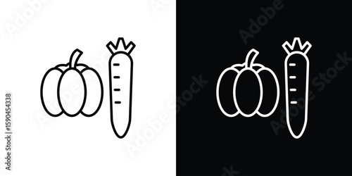 Vegetable icon. Editable stroke. Icon for web.