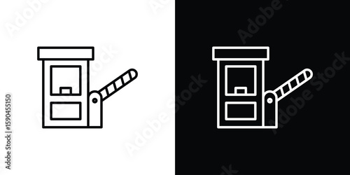 Toll road icon. Editable stroke. Icon for web.