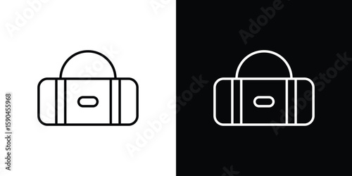 Sports bag icon. Editable stroke. Icon for web.