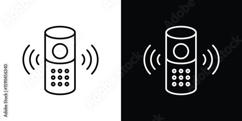Smart speaker icon. Editable stroke. Icon for web.