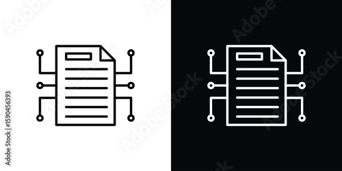 Smart contract icon. Editable stroke. Icon for web.