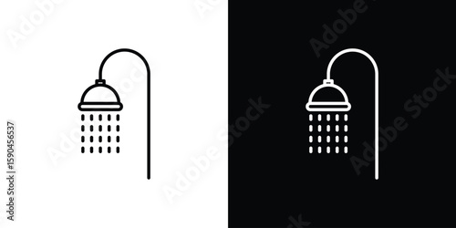 Shower Head icon. Editable stroke. Icon for web.