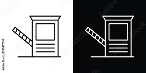 Road toll icon. Editable stroke. Icon for web.