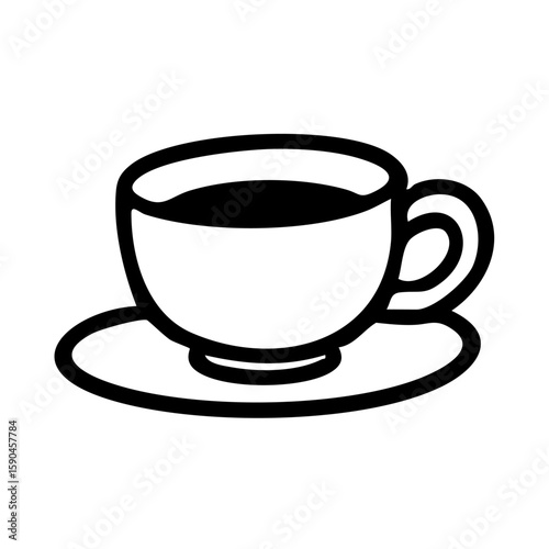 コーヒーカップ　線画　手書き