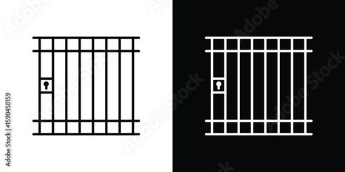 Prison icon. Editable stroke. Icon for web.