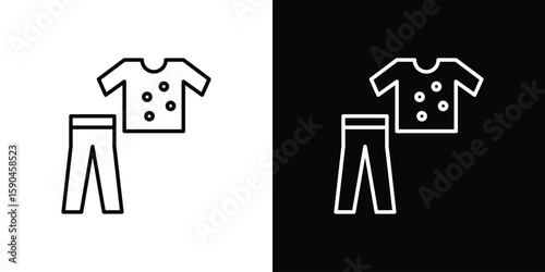 Pijama icon. Editable stroke. Icon for web.