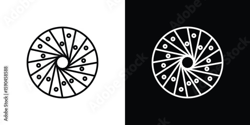 Perpetual motion icon. Editable stroke. Icon for web.