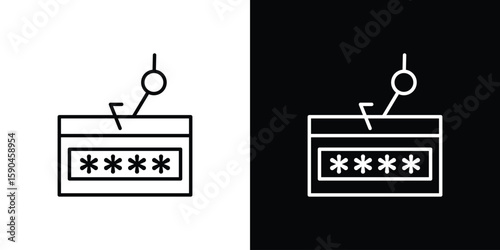 Password phishing icon. Editable stroke. Icon for web.