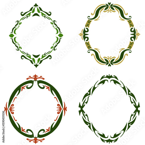 set of round frames