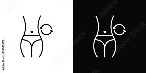 Metabolism icon. Editable stroke. Icon for web.