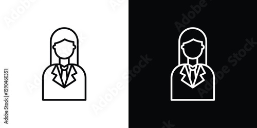 Lawyer icon. Editable stroke. Icon for web.