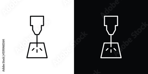 Laser machine icon. Editable stroke. Icon for web.