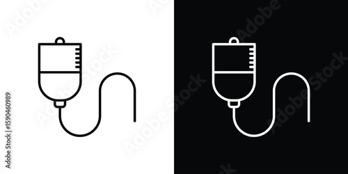 Intravenous icon. Editable stroke. Icon for web.