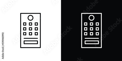 Intercom icon. Editable stroke. Icon for web.