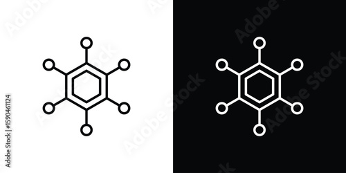 Hub icon. Editable stroke. Icon for web.