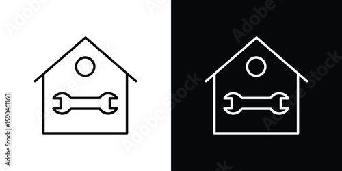 Home repair icon. Editable stroke. Icon for web.