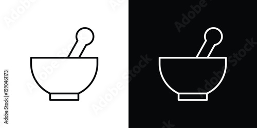 Herbal medicine icon. Editable stroke. Icon for web.