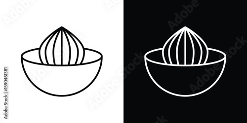 Hand Juicer icon. Editable stroke. Icon for web.