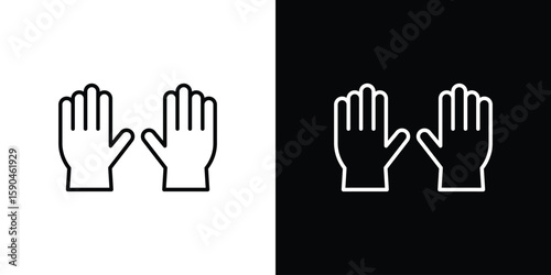 Gloves icon. Editable stroke. Icon for web.