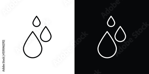 Drop icon. Editable stroke. Icon for web.