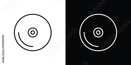 DVD icon. Editable stroke. Icon for web.